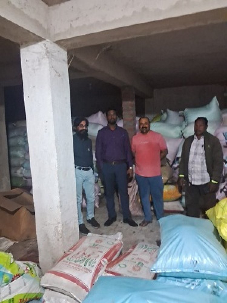 अनुविभागीय अधिकारी ने किया 870 बोरा अवैध धान जब्त